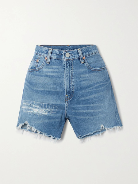  Denimist Denimist - Nic Distressed Denim Shorts - Mid Denim 