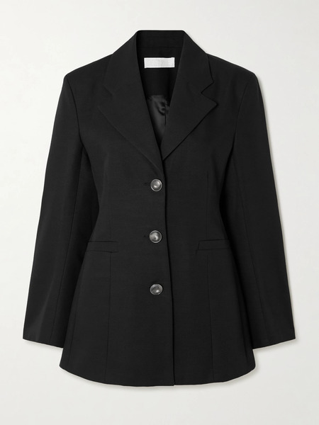  Destree Destree - Aline Linear Cotton-faille Blazer - Black 
