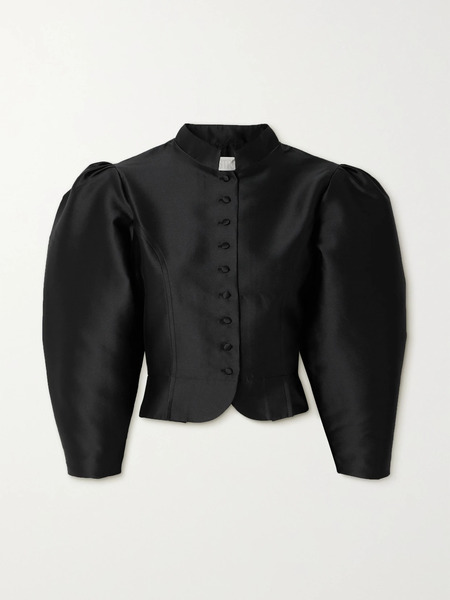  Destree Destree - Amoako Cropped Faille Jacket - Black 