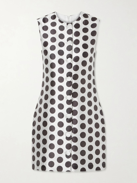 Destree Destree - Camille Polka-dot Satin Mini Dress - Black 