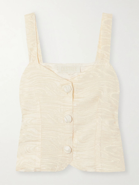  Destree Destree - Dora Fil Coupé Woven Tank - Ivory 
