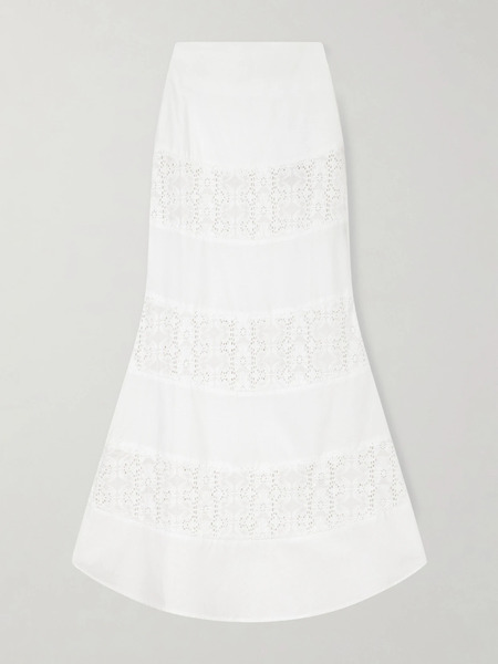  Destree Destree - Noemi Embroidered Cotton Skirt - White 