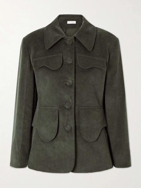  Destree Destree - Tamara Cotton-blend Corduroy Blazer - Green 