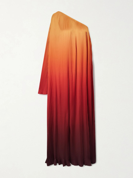  Dima Ayad Dima Ayad - Pleated Ombré Dress - Orange 