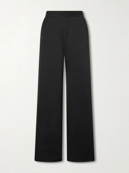 Dima Ayad Dima Ayad - Wide-leg Satin Pants - Black 