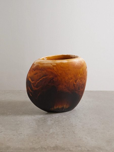  Dinosaur Designs Dinosaur Designs - Rock Large Resin Vase - Dark Brown 