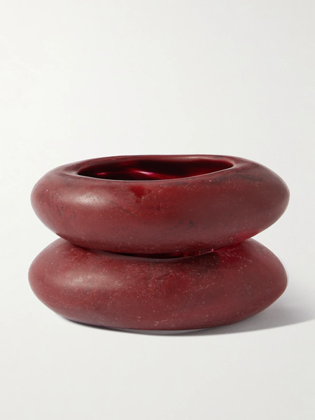  Dinosaur Designs Dinosaur Designs - Rock Medium Set Of Two Resin Bangles - Burgundy 