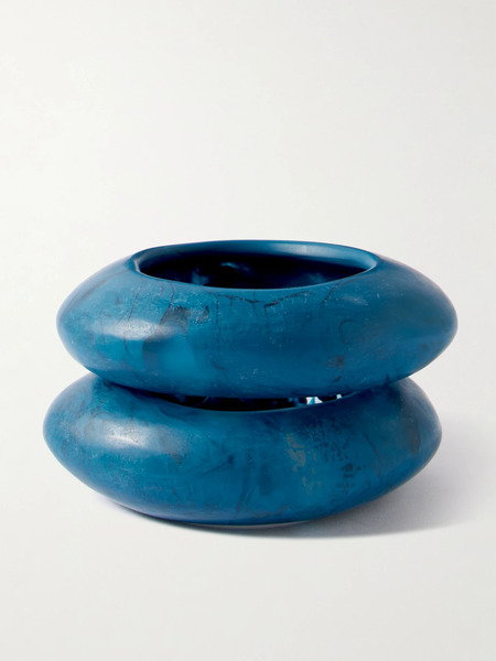  Dinosaur Designs Dinosaur Designs - Rock Medium Set Of Two Resin Bangles - Teal 