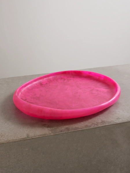  Dinosaur Designs Dinosaur Designs - Rock Resin Tray - Bright Pink 