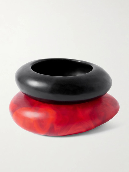  Dinosaur Designs Dinosaur Designs - Rock Set Of Two Resin Bangles - Black 