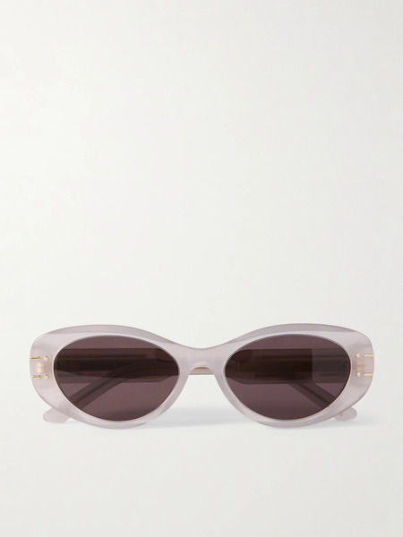  Dior Eyewear Dior Eyewear - Diorsignature B8u Oval-frame Acetate Sunglasses - Beige 