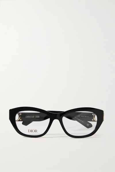  Dior Eyewear Dior Eyewear - 30montaigne0 B1i Oval-frame Acetate Optical Glasses - Black 