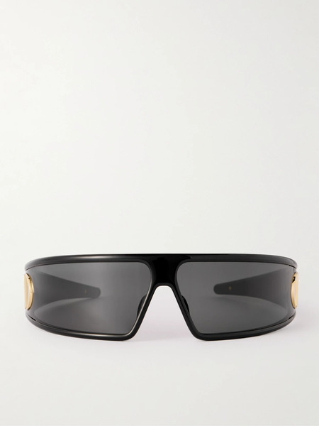  Dior Eyewear Dior Eyewear - Verydior M1u Wrap-around Acetate Sunglasses - Black 