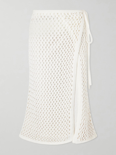  Diotima Diotima - Bonaire Crocheted Cotton-blend Midi Skirt - White 
