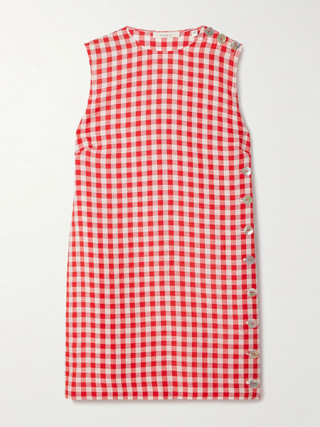  Dôen Dôen - Coraline Gingham Woven Mini Dress - Red 