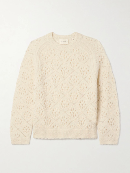  Dôen Dôen - Emiliana Pointelle-knit Alpaca-blend Sweater - Ivory 