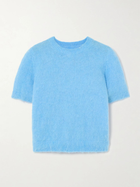  Dôen Dôen - Hearst Cropped Alpaca-blend Sweater - Blue 