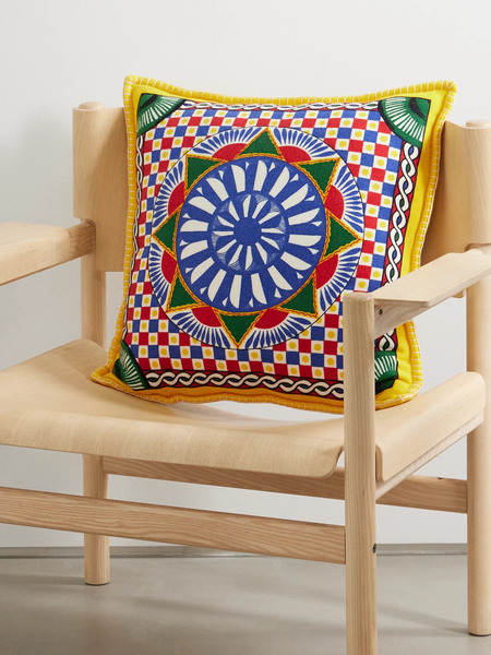  Dolce & Gabbana Dolce & Gabbana - Cashmere-jacquard Cushion - Blue 