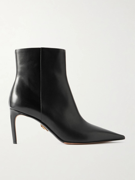  Dolce & Gabbana Dolce & Gabbana - Devotion Leather Ankle Boots - Black 