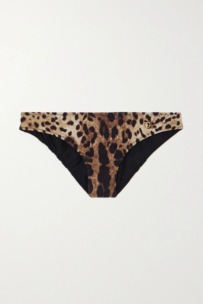  Dolce & Gabbana Dolce & Gabbana - Leopard-print Bikini Briefs - Leopard Print 