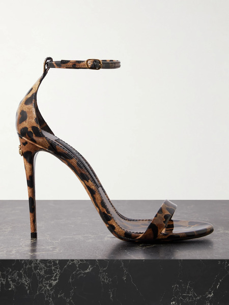  Dolce & Gabbana Dolce & Gabbana - Leopard-print Patent-leather Sandals - Leopard Print 