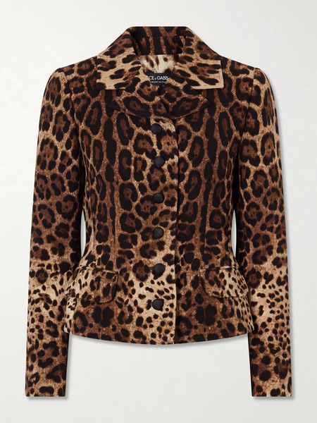  Dolce & Gabbana Dolce & Gabbana - Leopard-print Wool Blazer - Leopard Print 