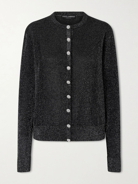  Dolce & Gabbana Dolce & Gabbana - Metallic Knitted Cardigan - Black 