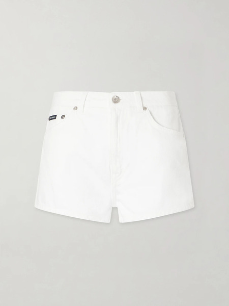  Dolce & Gabbana Dolce & Gabbana - Mid-rise Denim Shorts - White 
