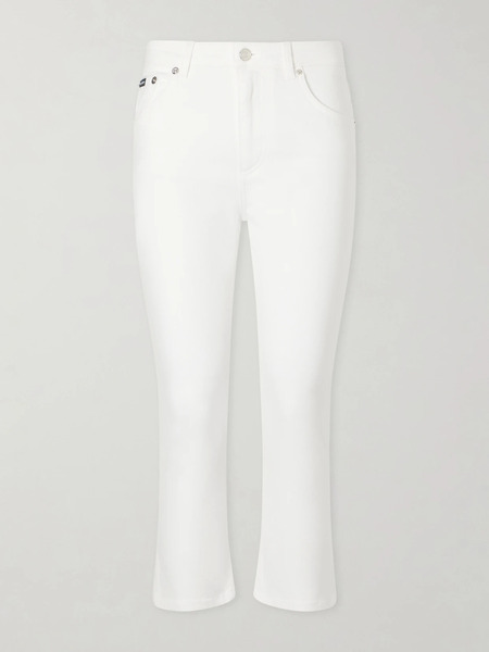  Dolce & Gabbana Dolce & Gabbana - Mid-rise Straight-leg Capri Pants - White 