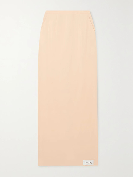  Dolce & Gabbana Dolce & Gabbana - Stretch-silk Georgette Maxi Skirt - Neutral 