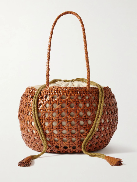  Dragon Diffusion Dragon Diffusion - Juventus Woven Leather Tote - Tan 