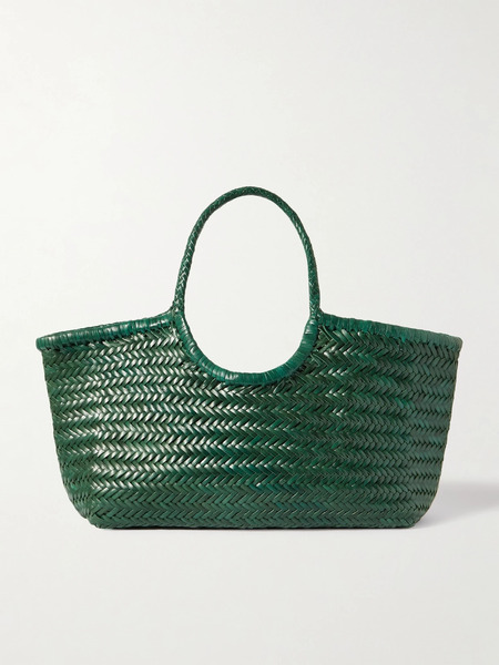  Dragon Diffusion Dragon Diffusion - Nantucket Large Woven Leather Tote - Green 
