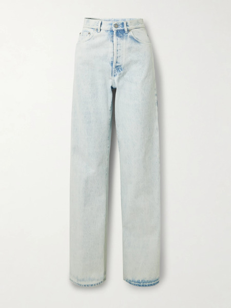  Dries Van Noten Dries Van Noten - Acid-wash Mid-rise Slim-leg Jeans - Light Denim 