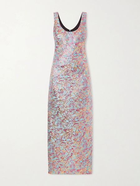  Dries Van Noten Dries Van Noten - Brocade Maxi Dress - Blue 