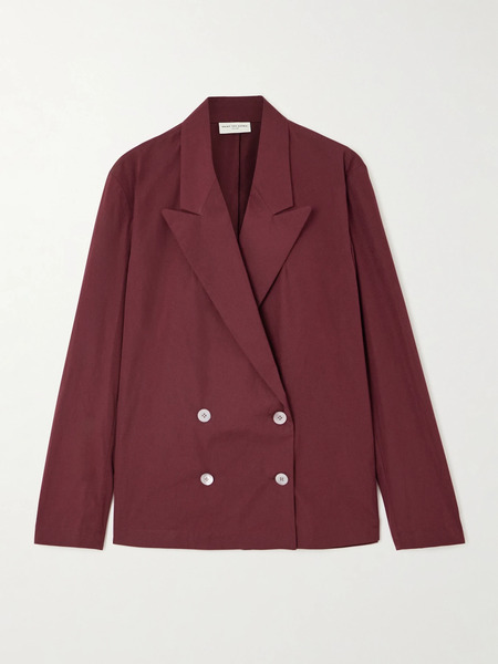  Dries Van Noten Dries Van Noten - Caplana Double-breasted Cotton-faille Shirt - Red 