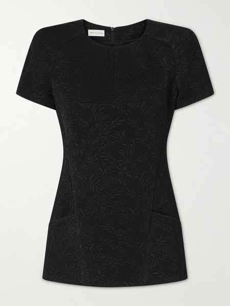  Dries Van Noten Dries Van Noten - Conelly Floral-jacquard Blouse - Black 