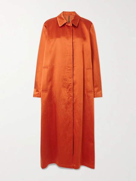  Dries Van Noten Dries Van Noten - Cotton-blend Satin Coat - Orange 