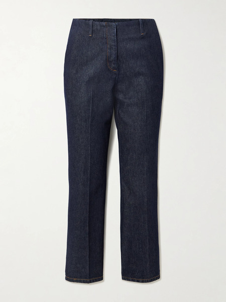  Dries Van Noten Dries Van Noten - Cropped High-rise Flared Jeans - Blue 