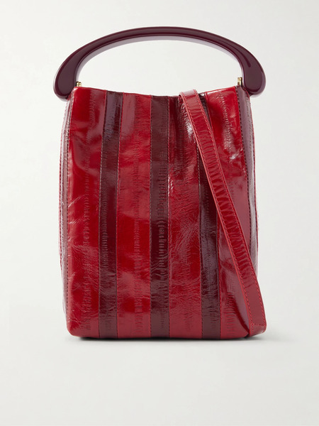 Dries Van Noten Dries Van Noten - Eel-effect Leather Shoulder Bag - Red 