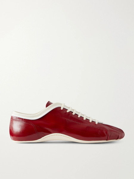  Dries Van Noten Dries Van Noten - Eel-effect Leather Sneakers - Red 
