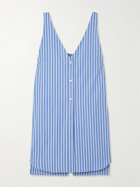  Dries Van Noten Dries Van Noten - Layered Striped Cotton-poplin Playsuit - Blue 
