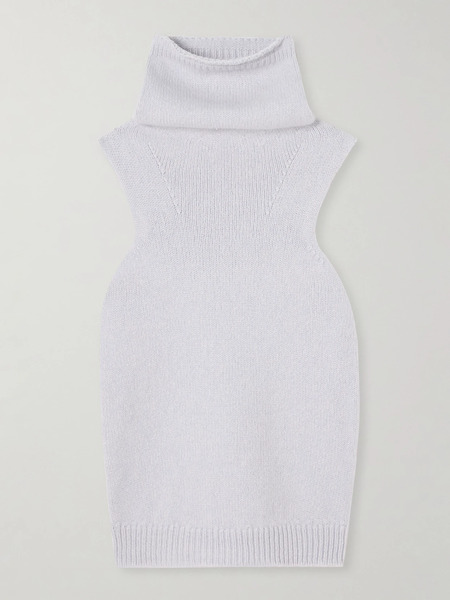  Dries Van Noten Dries Van Noten - Merino Wool And Cashmere-blend Turtleneck Tank - Gray 