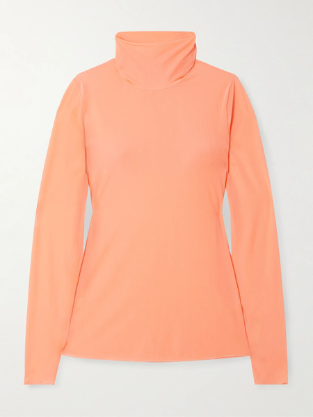  Dries Van Noten Dries Van Noten - Mesh Turtleneck Top - Orange 