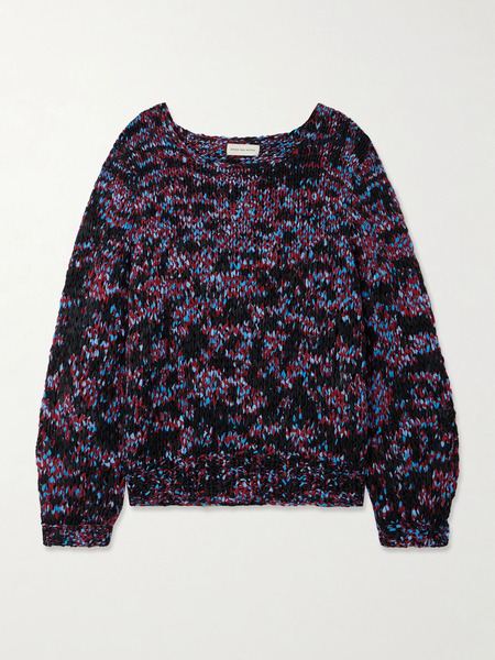  Dries Van Noten Dries Van Noten - Oversized Frayed Printed Cotton Sweater - Multi 