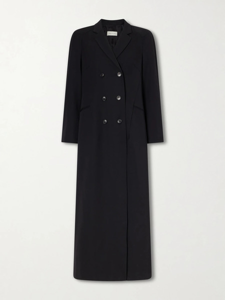  Dries Van Noten Dries Van Noten - Ronna Double-breasted Wool Coat - Black 