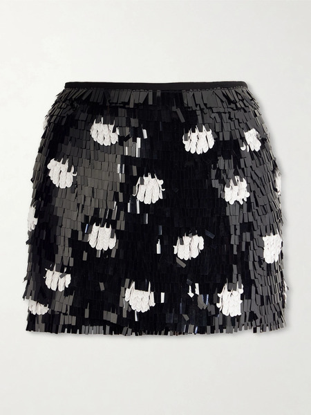  Dries Van Noten Dries Van Noten - Sequined Mini Skirt - Black 