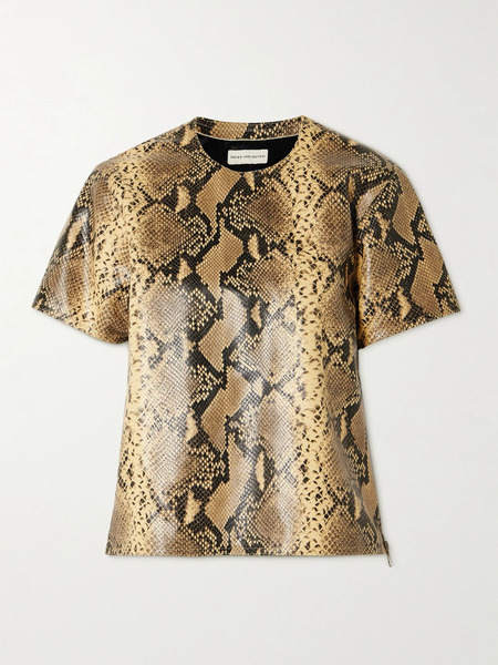  Dries Van Noten Dries Van Noten - Snake-effect Leather Top - Snake Print 