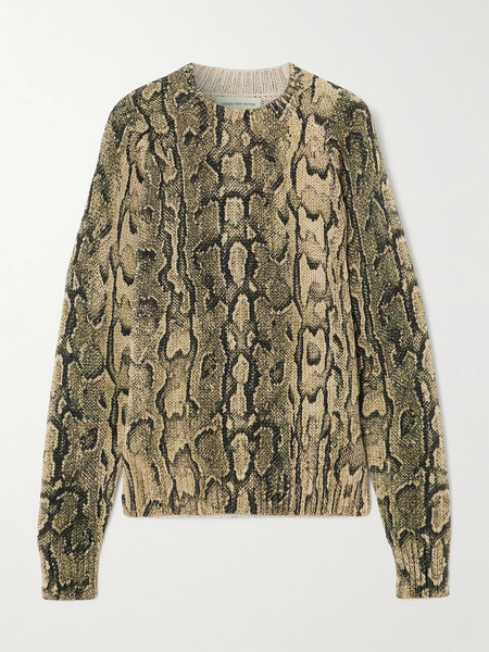 Dries Van Noten Dries Van Noten - Snake-print Knitted Sweater - Snake Print 