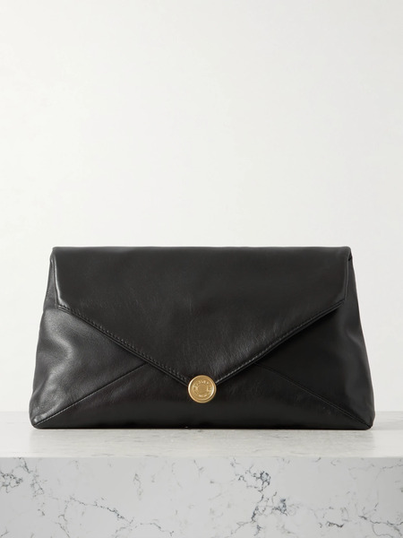  Dries Van Noten Dries Van Noten - Textured-leather Clutch - Black 