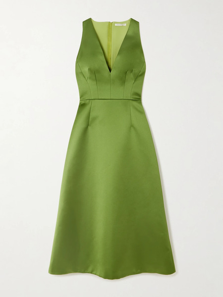  Emilia Wickstead Emilia Wickstead - Adonica Cutout Duchesse-satin Maxi Dress - Green 